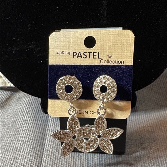 Pastel Collection Jewelry - Pastel Collection Silver Floral Earrings